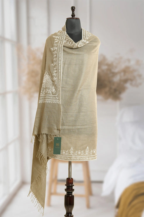 Belgium Toosh with Sozni Embroidery Border