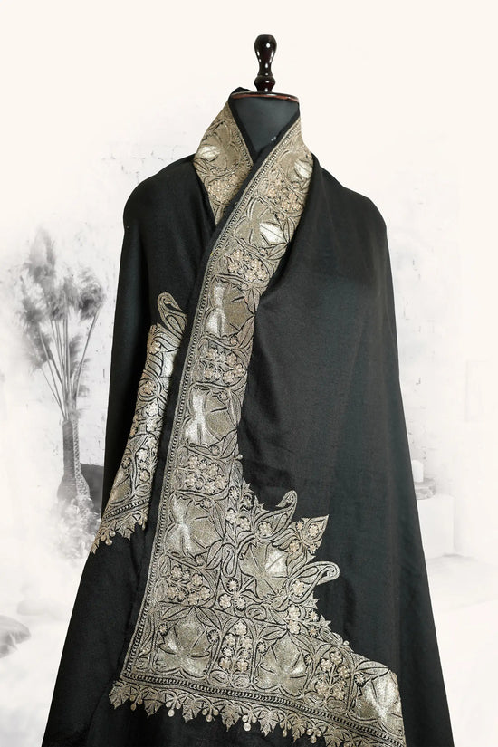 Black Tilla Border Shawl