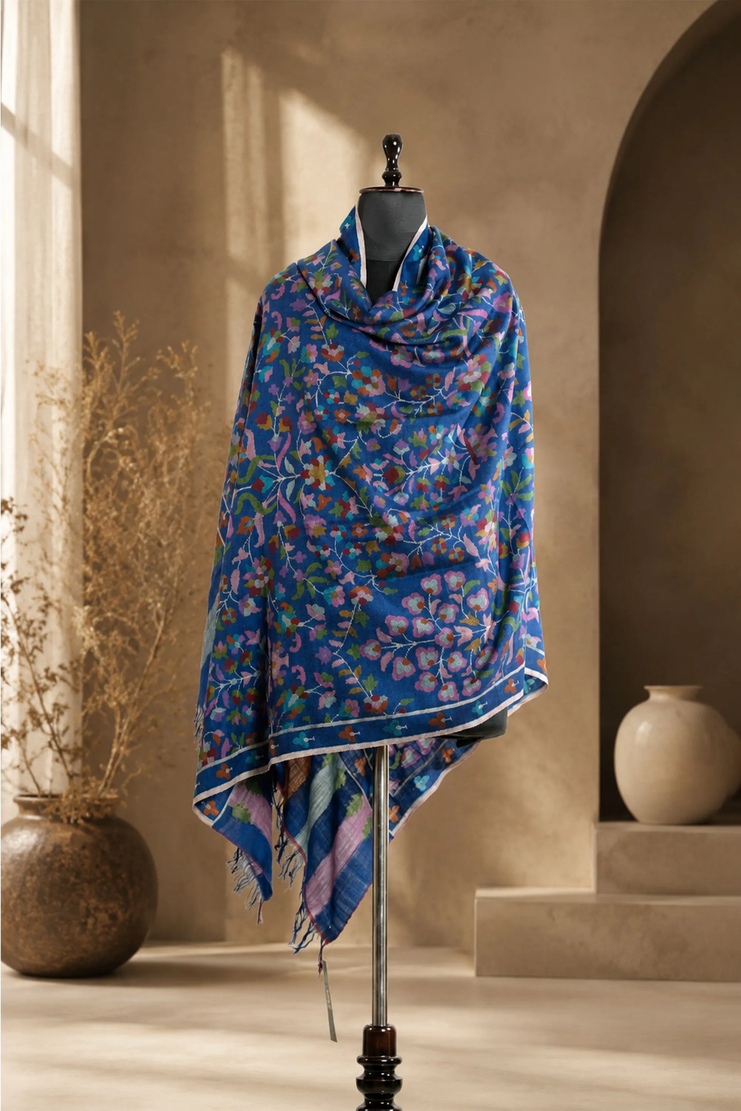 Royal Blue Kani Shawl
