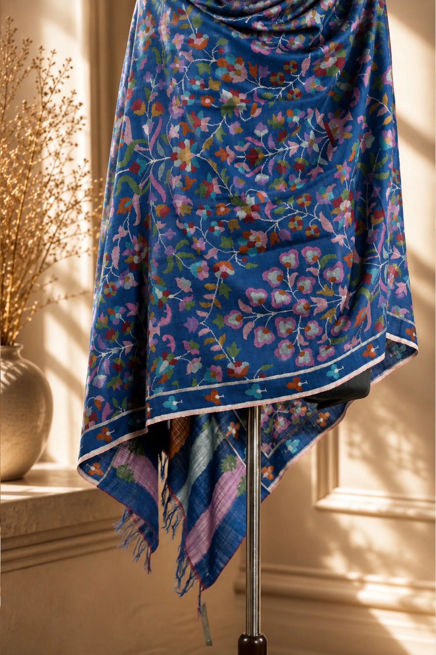 Royal Blue Kani Shawl