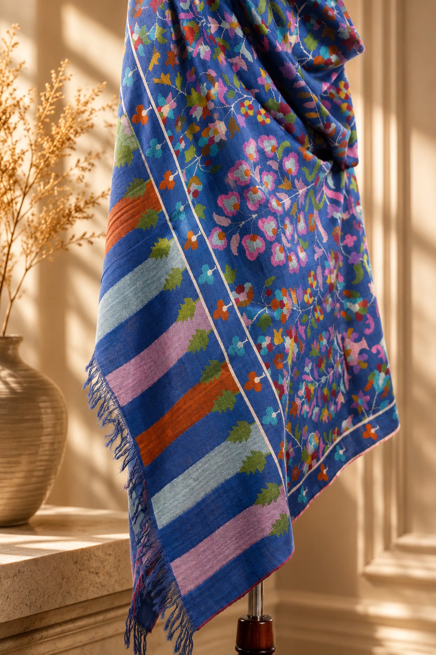 Royal Blue Kani Shawl