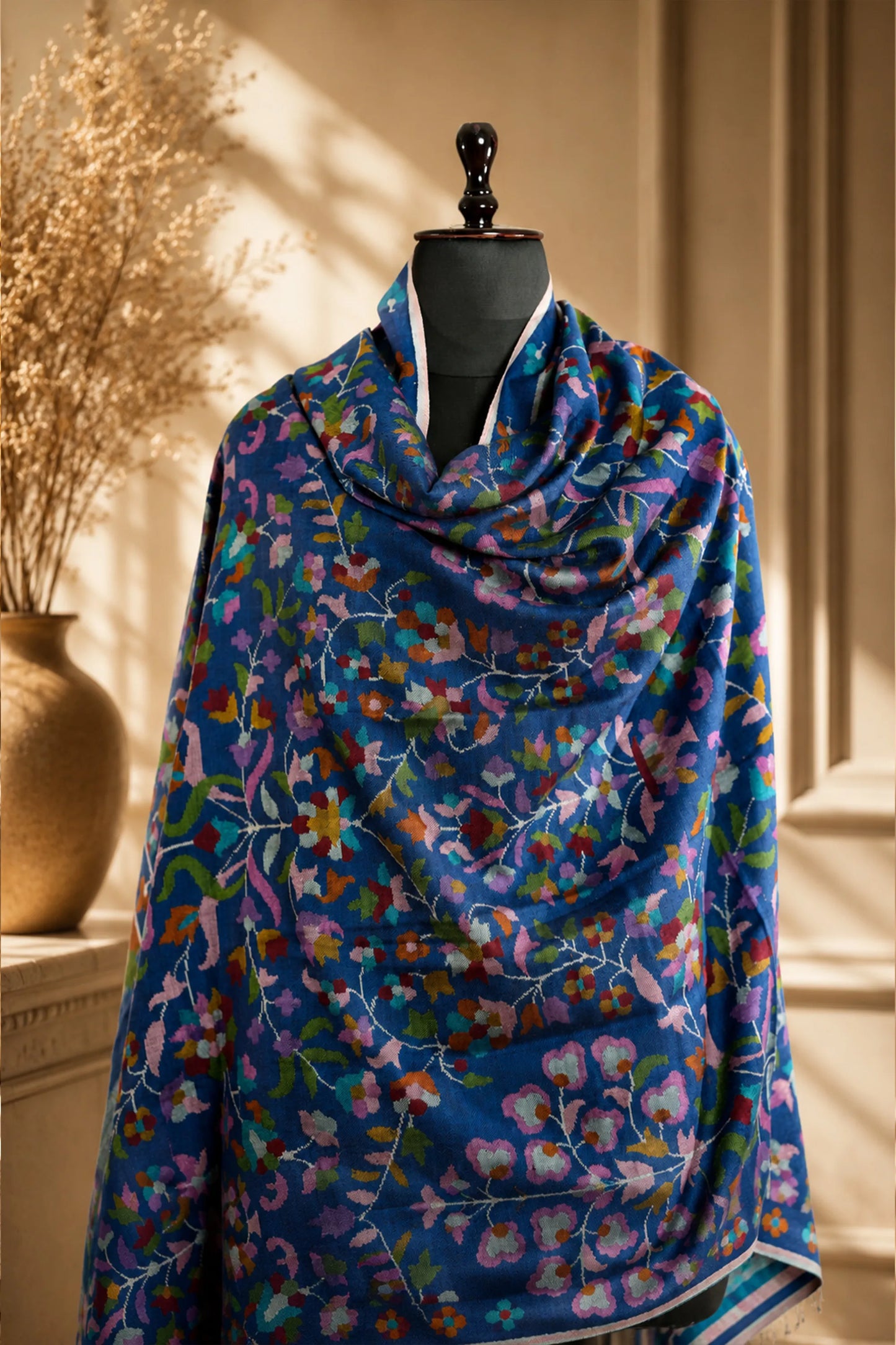 Royal Blue Kani Shawl