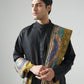 Kalamkari Shawl with Sozni Embroidery