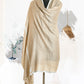 Men's Natural Color Belgium Toosh Shawl  with Sozni Border