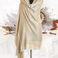Men's Natural Color Belgium Toosh Shawl  with Sozni Border
