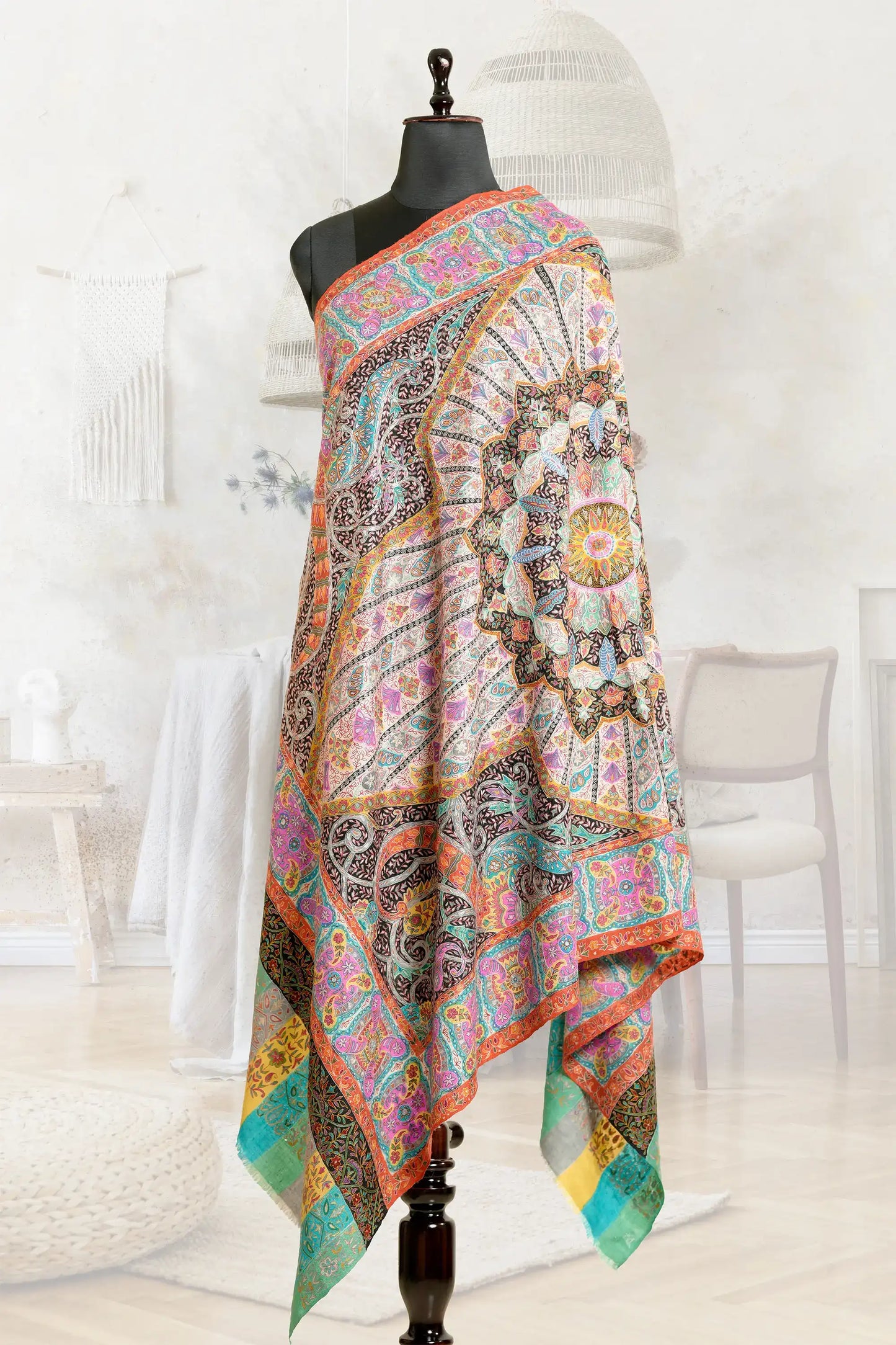 Women's Multi Color Kalamkari Shawl