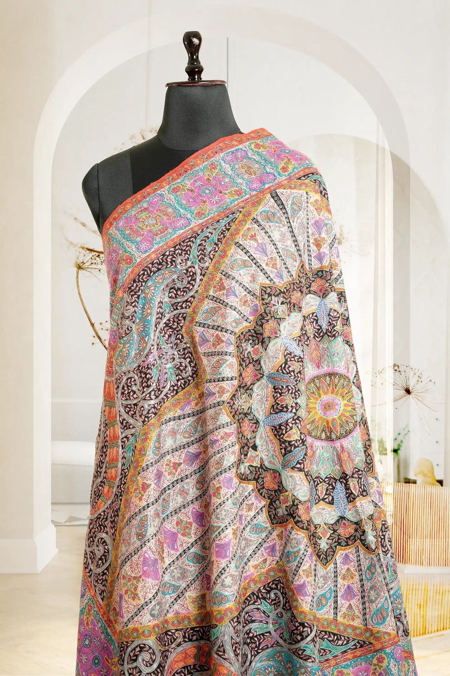 Women's Multi Color Kalamkari Shawl