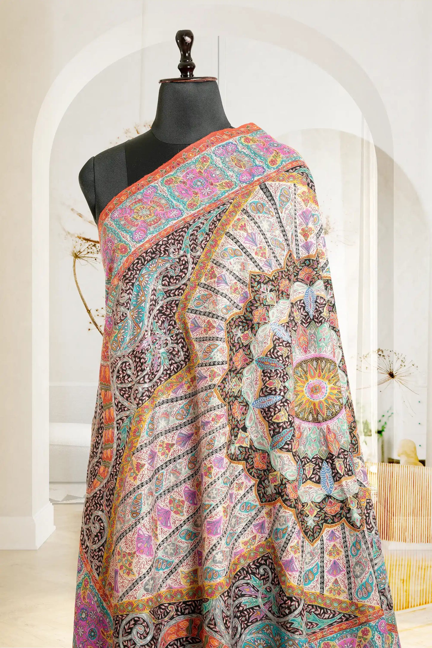 Women's Multi Color Kalamkari Shawl