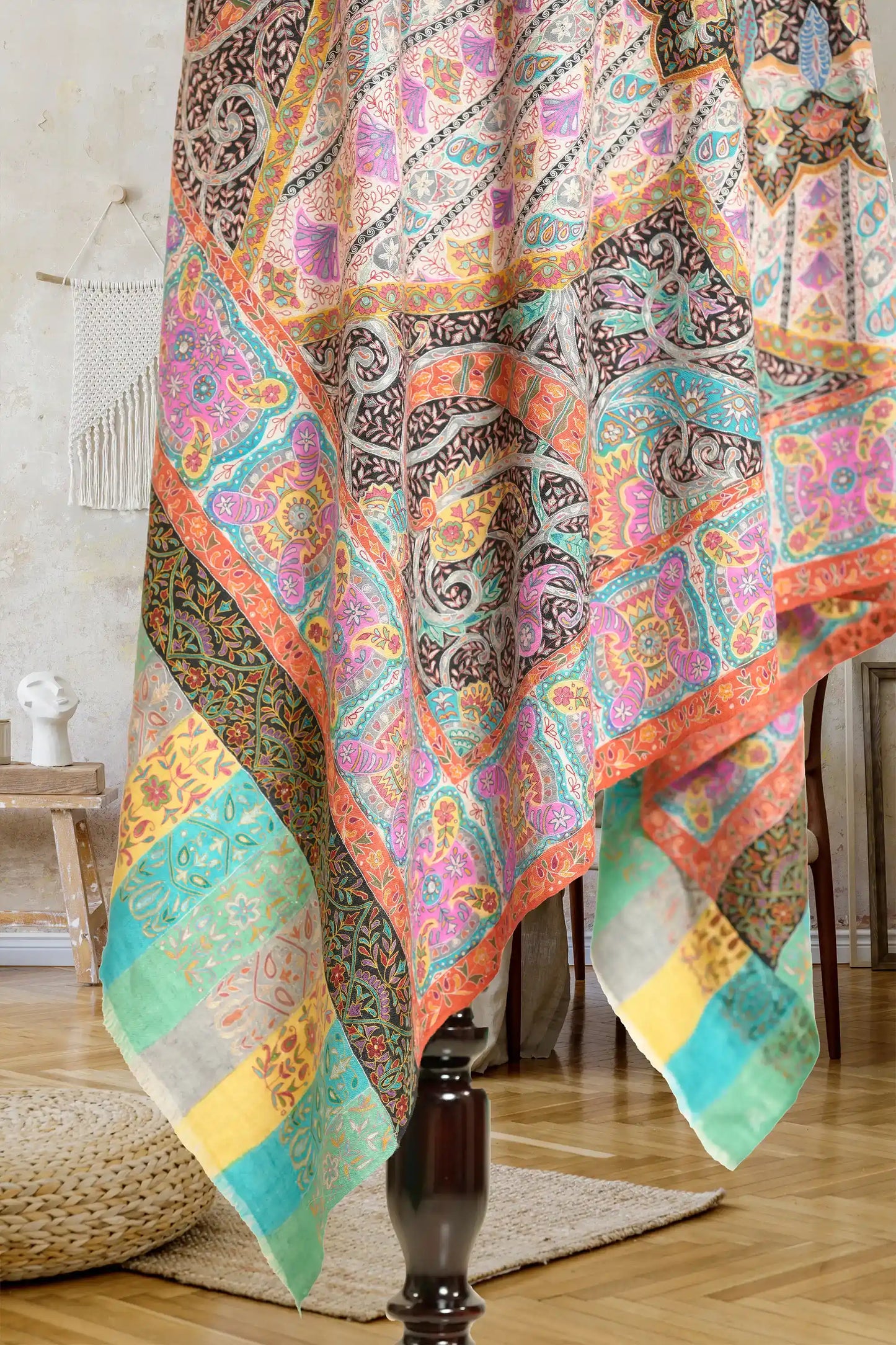 Women's Multi Color Kalamkari Shawl