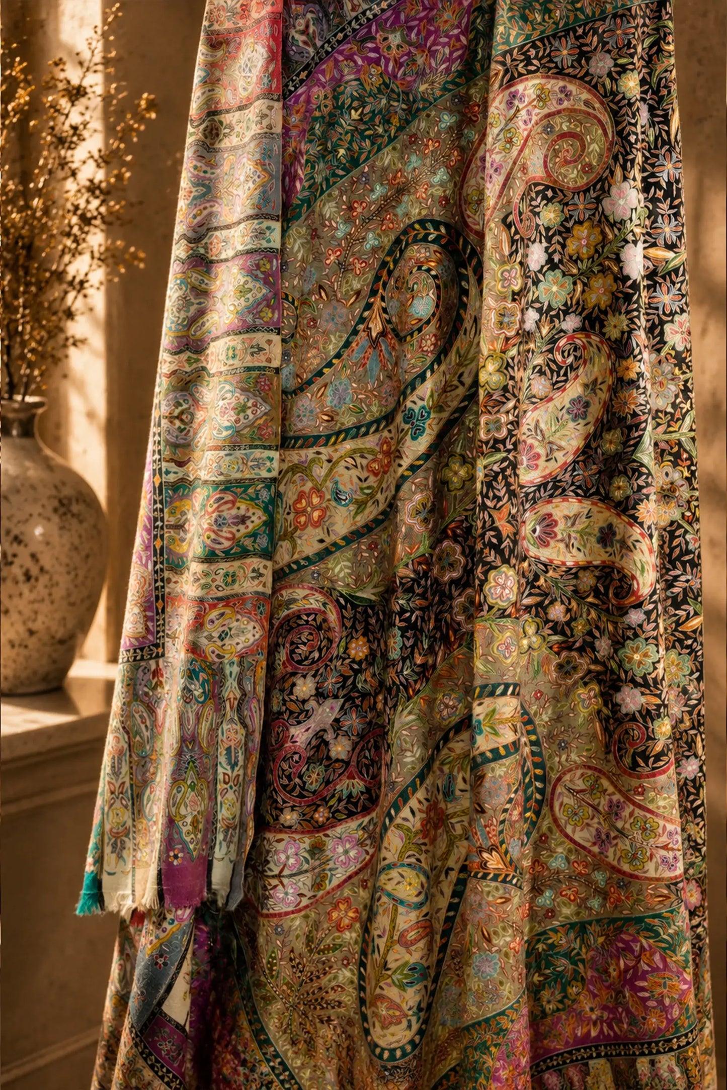 Kalamkari Jamawar Shawl Men's