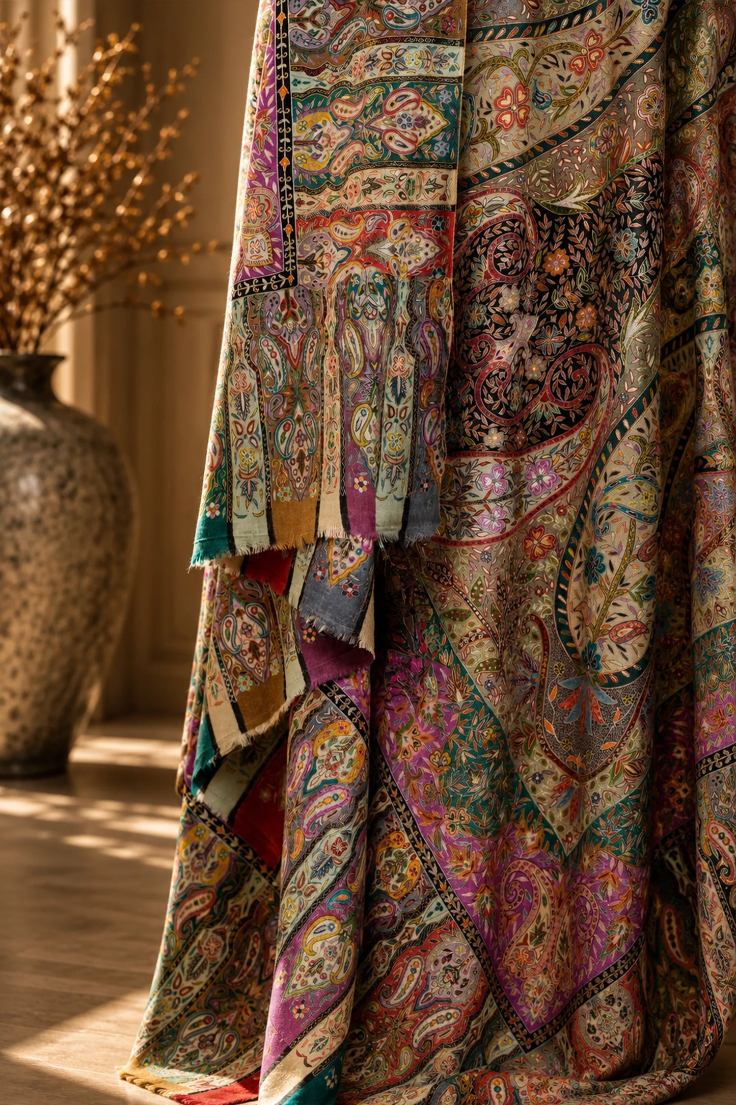 Kalamkari Jamawar Shawl Men's