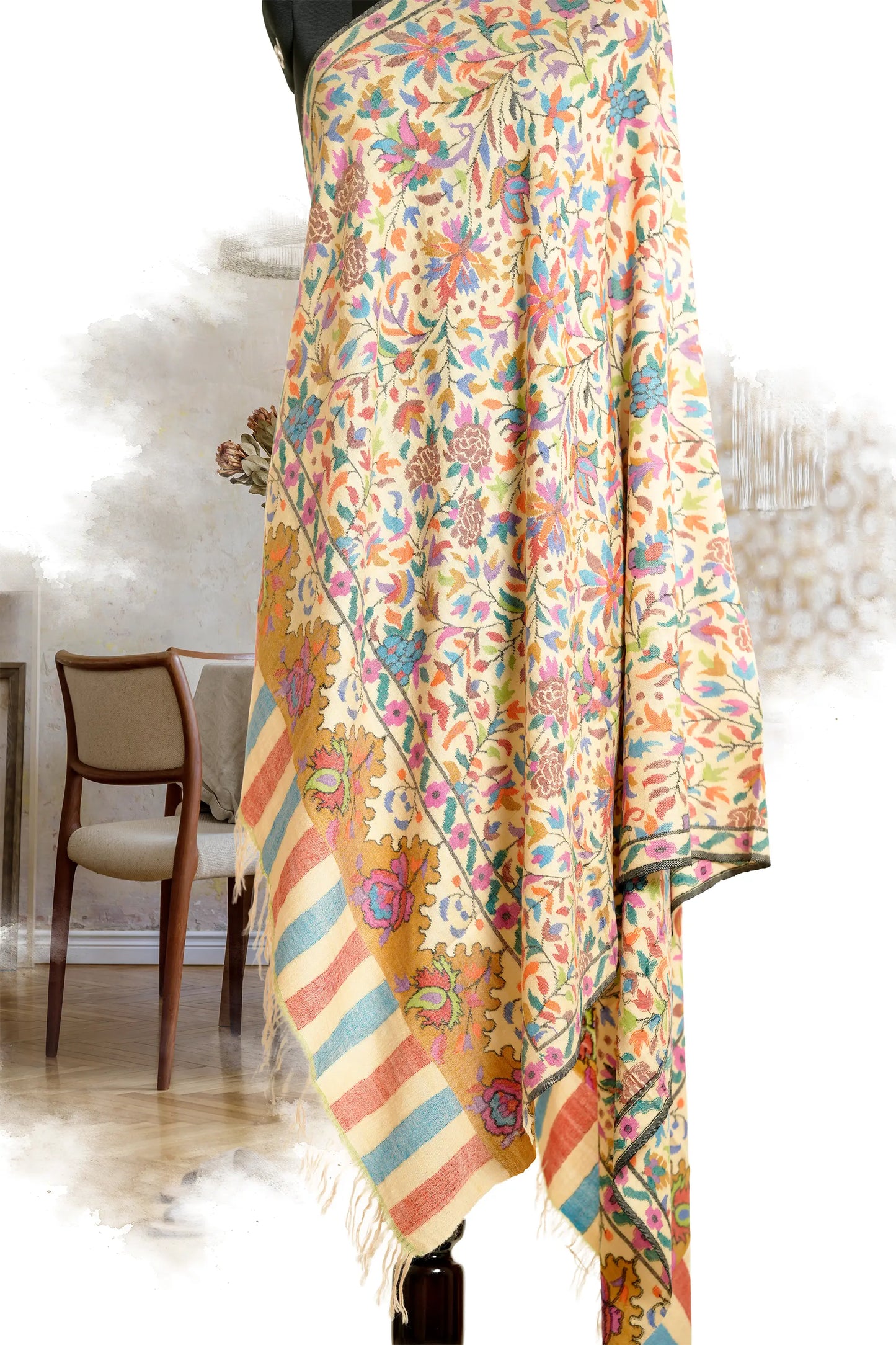 Butter Yellow Kani Shawl