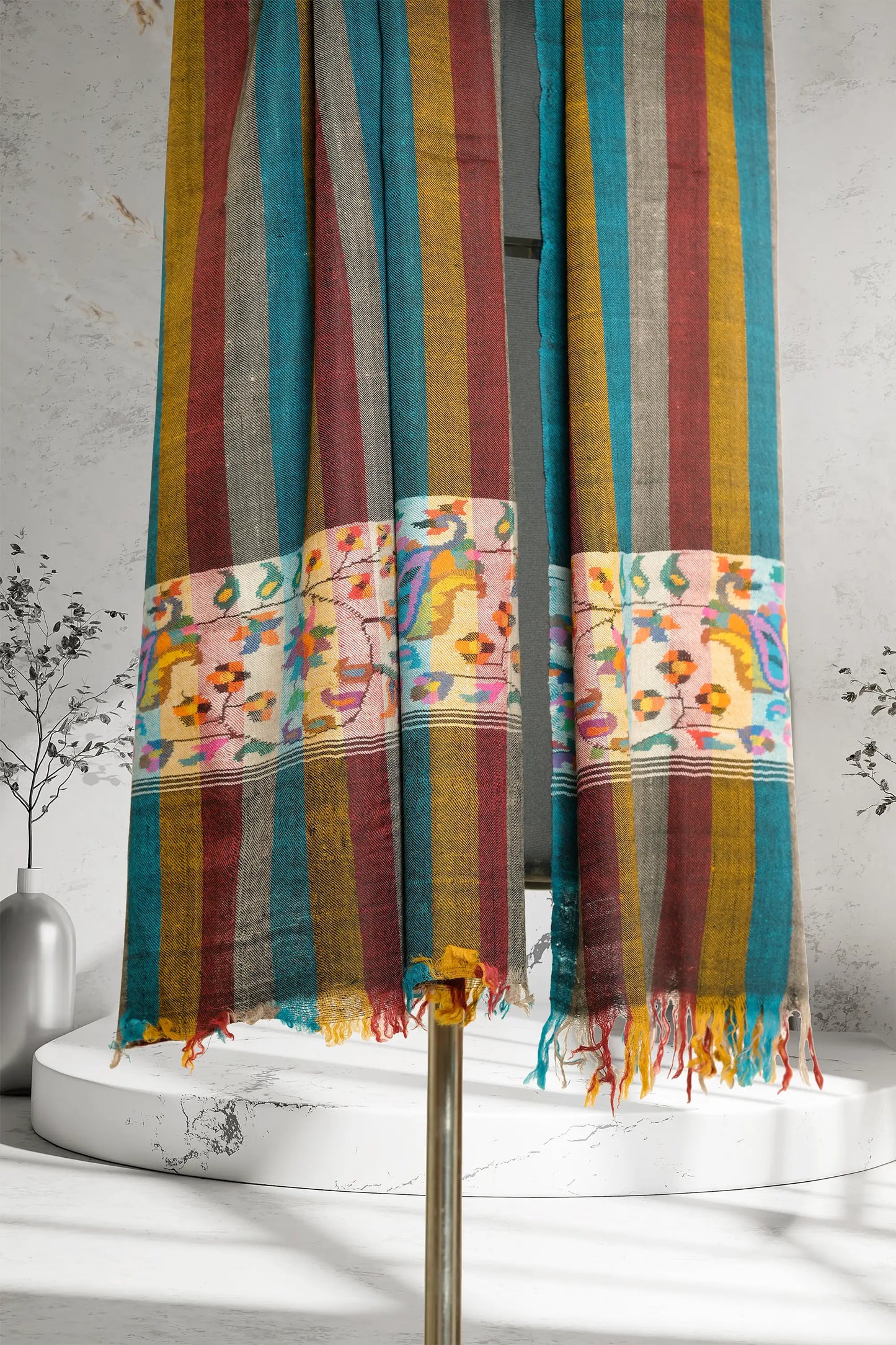 Kani Palla Stole-Multi Colour