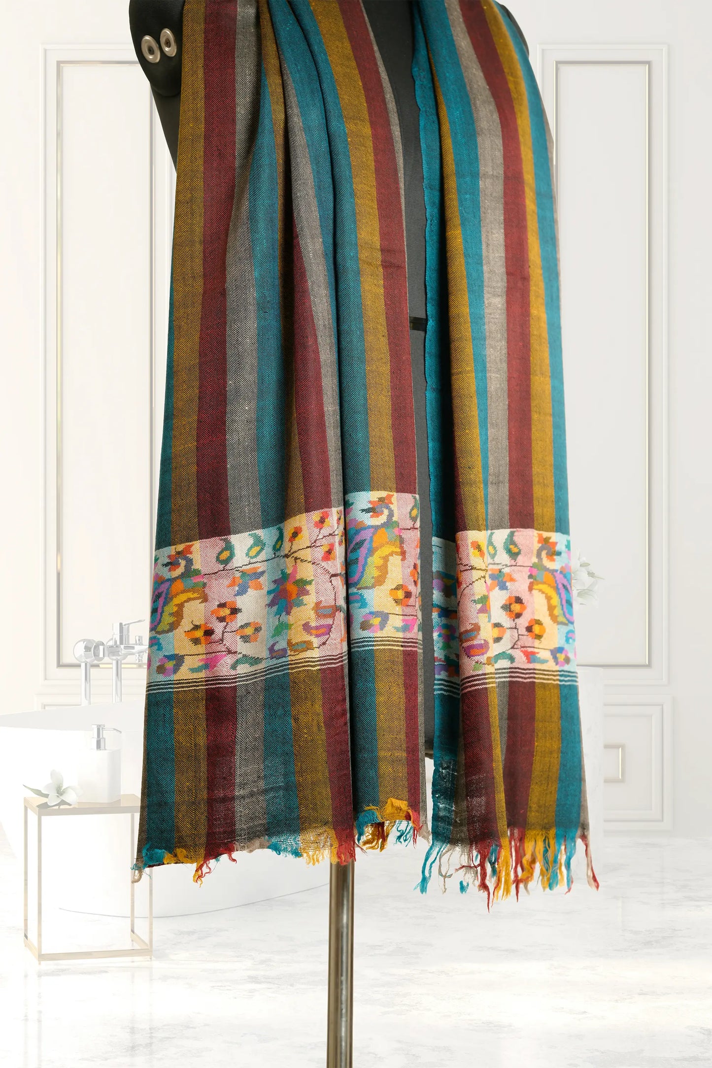 Kani Palla Stole-Multi Colour