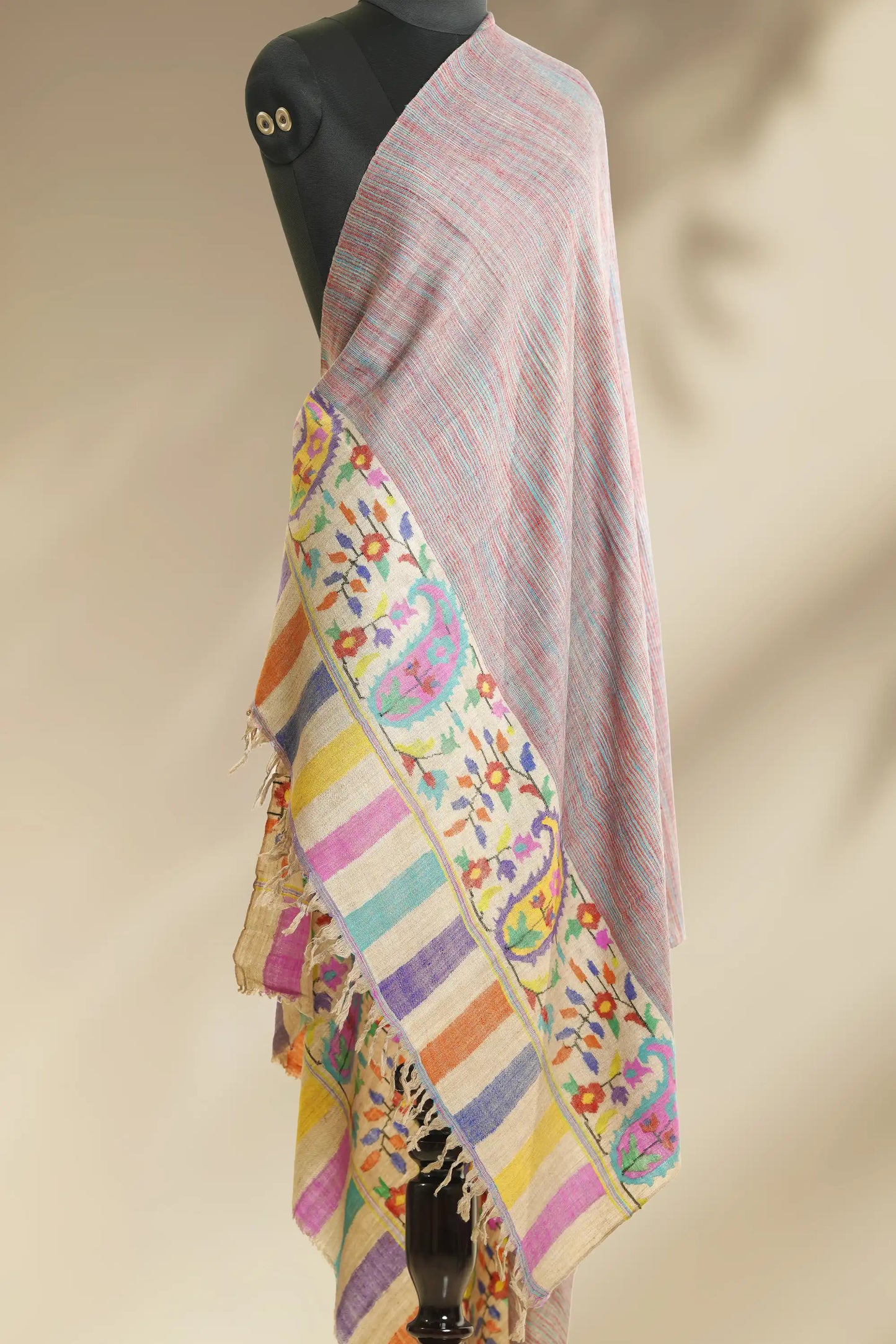 Kani Multicolor Border Shawl