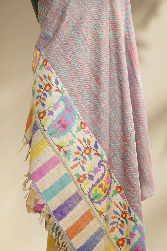 Kani Multicolor Border Shawl