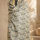 Men's Charcoal Grey Kani Shawl with Zari Details