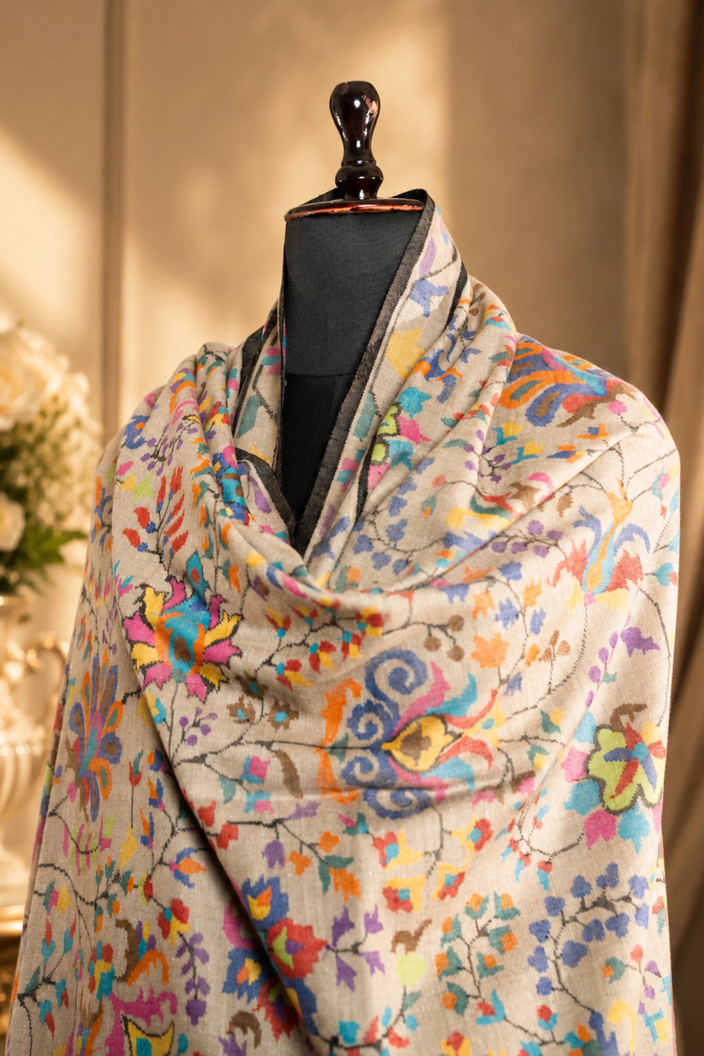 Natural Color Men's Kani Shawl