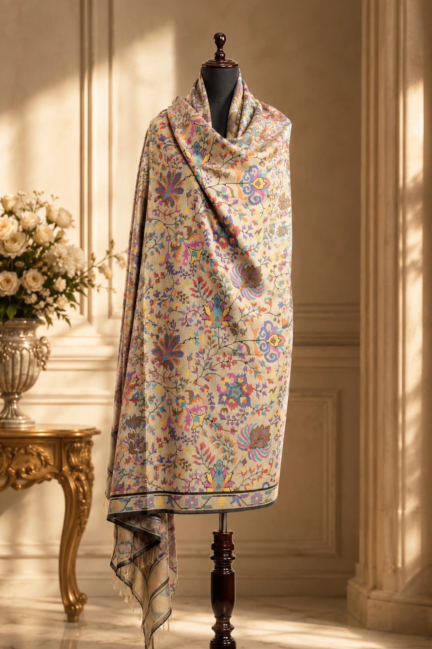 Natural Color Men's Kani Shawl