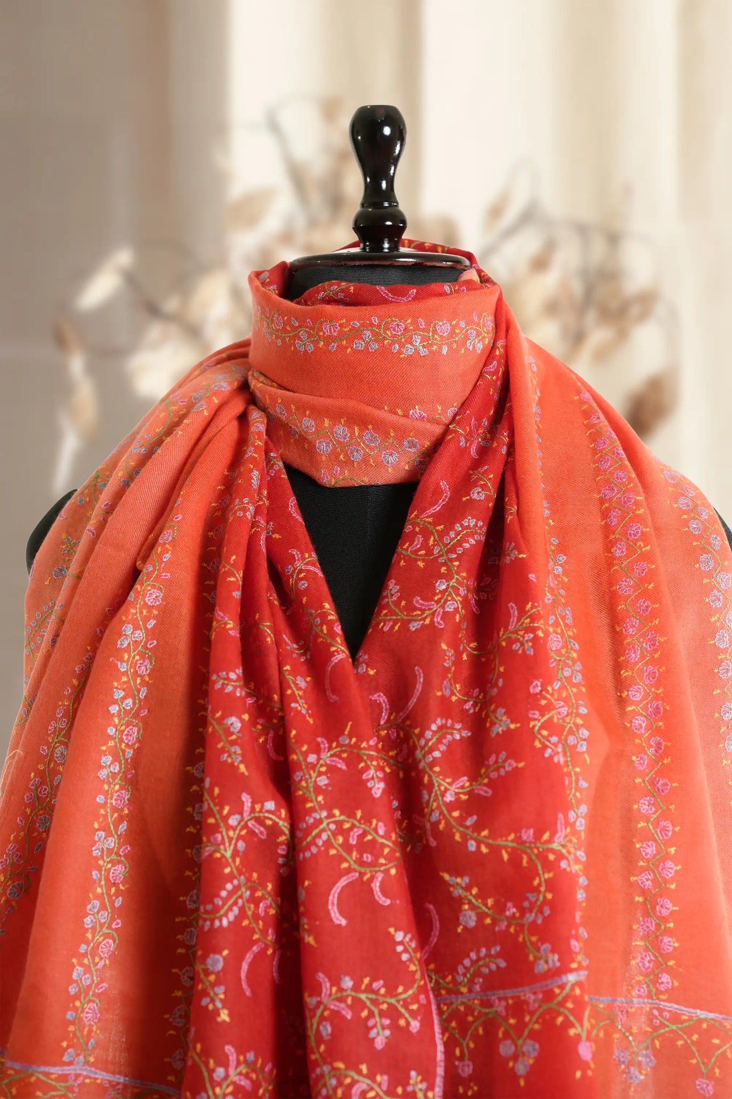 Ombre Shaded Stole with Sozni Work