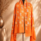 Orange Kani Shawl with Tilla Bootis