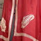 Maroon Pashmina Shawl with Tilla  Border