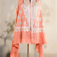 Peach Tilla Jaal Shawl with Sozni Highlights
