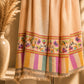 Peach Stole with Kani Border