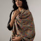 Women Jamawar Shawl with Multicolor Sozni Embroidery