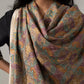 Women Jamawar Shawl with Multicolor Sozni Embroidery