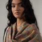 Women Jamawar Shawl with Multicolor Sozni Embroidery