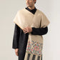 Men's Off White Kani Border Shawl