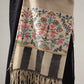 Men's Off White Kani Border Shawl