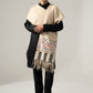 Men's Off White Kani Border Shawl