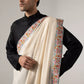 Paper Mache Shawl in Off White