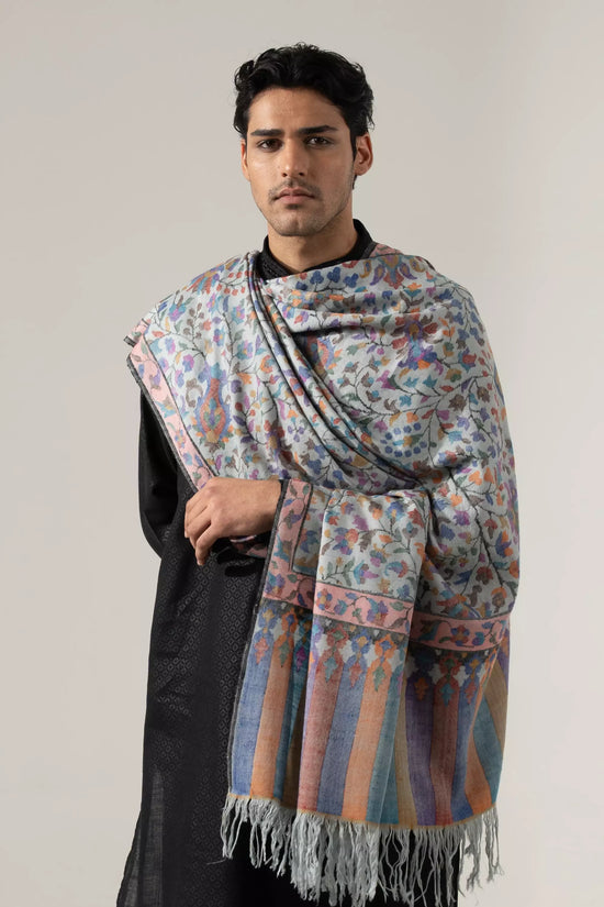 Men's Kani Shawl in Light Blue