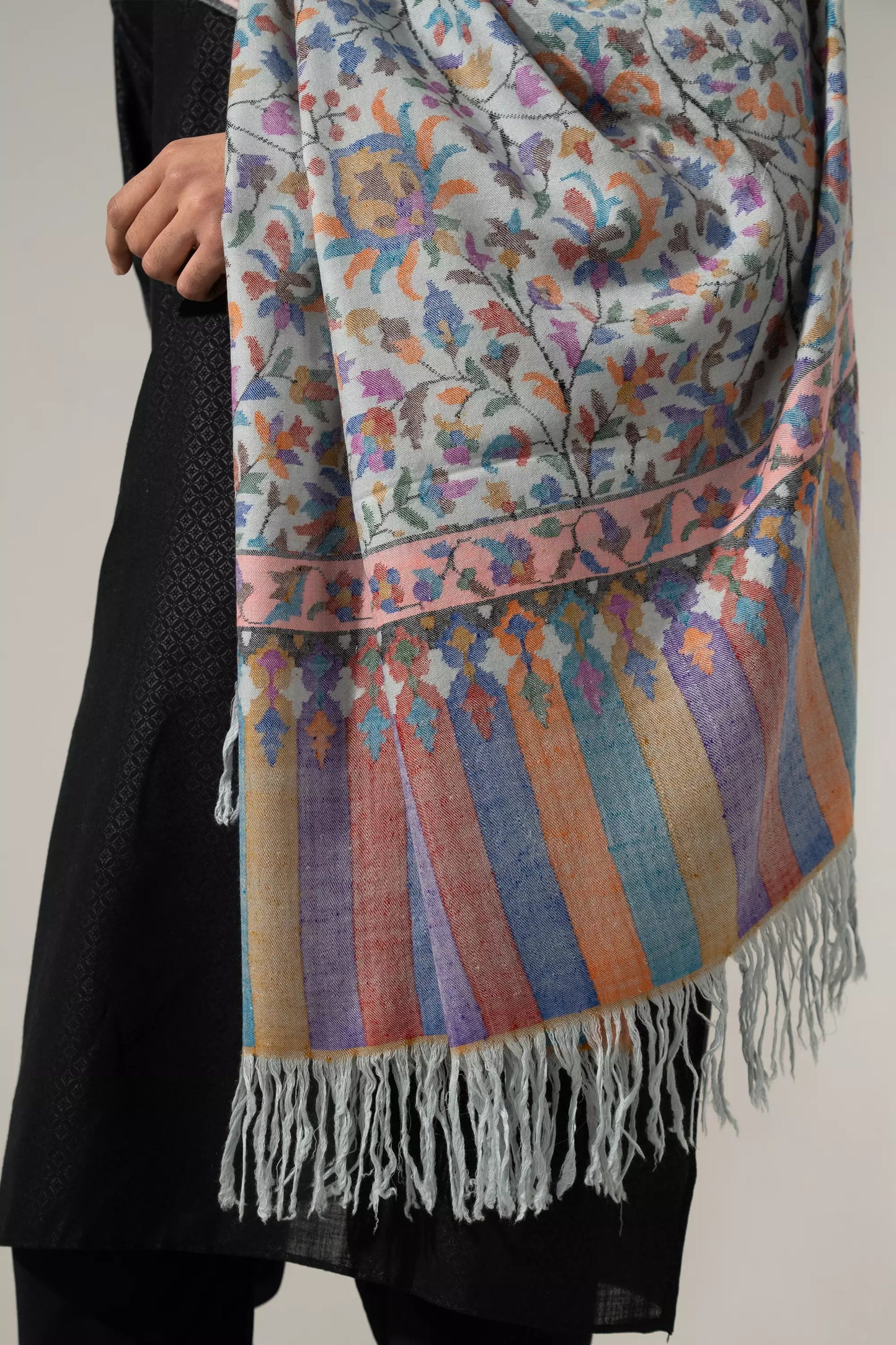 Men's Kani Shawl in Light Blue