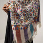 Women's Off White Multi Color Kani Shawl