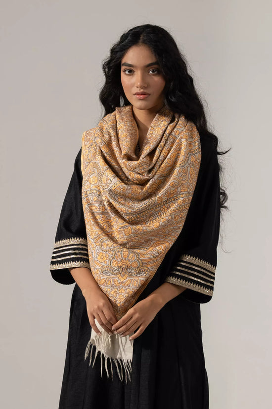 Paper Mache Shawl with Tilla Highlights