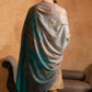 Men's Firozi and Purple Shaded Sozni Embroidery Shawl