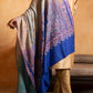 Men's Firozi and Purple Shaded Sozni Embroidery Shawl