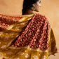 Double Shaded Red and Mustard  Tilla Embroidery Shawl for Women