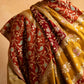 Double Shaded Red and Mustard  Tilla Embroidery Shawl for Women