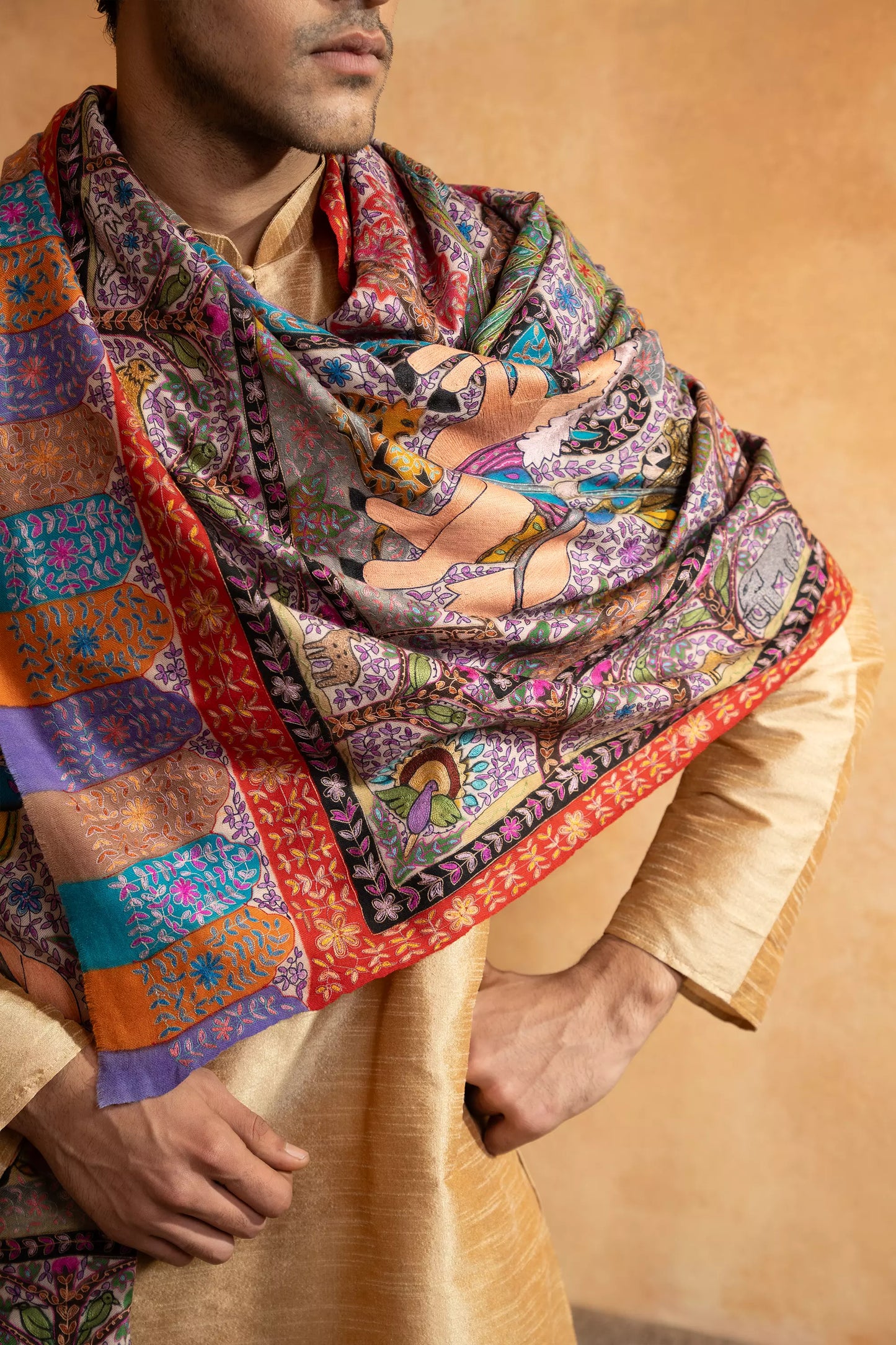 Shikargah Kalamkari Shawl
