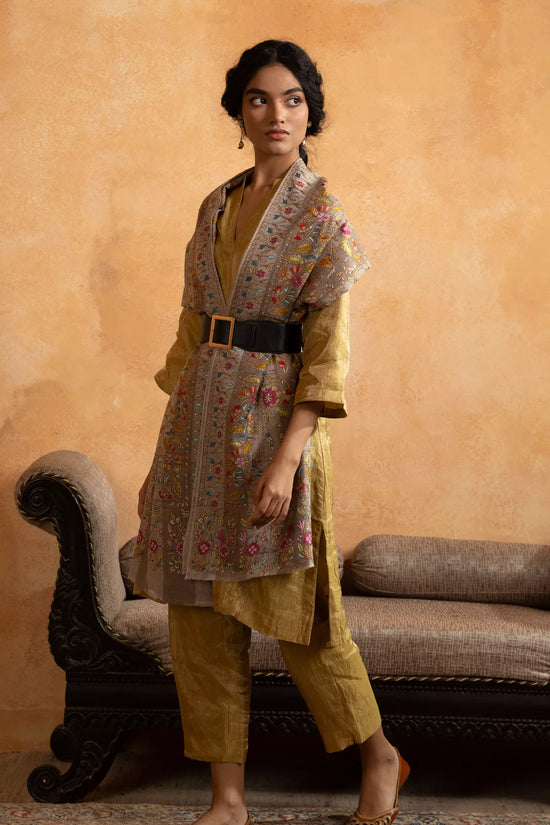 Kasabkari Shawl with Tilla Embroidery