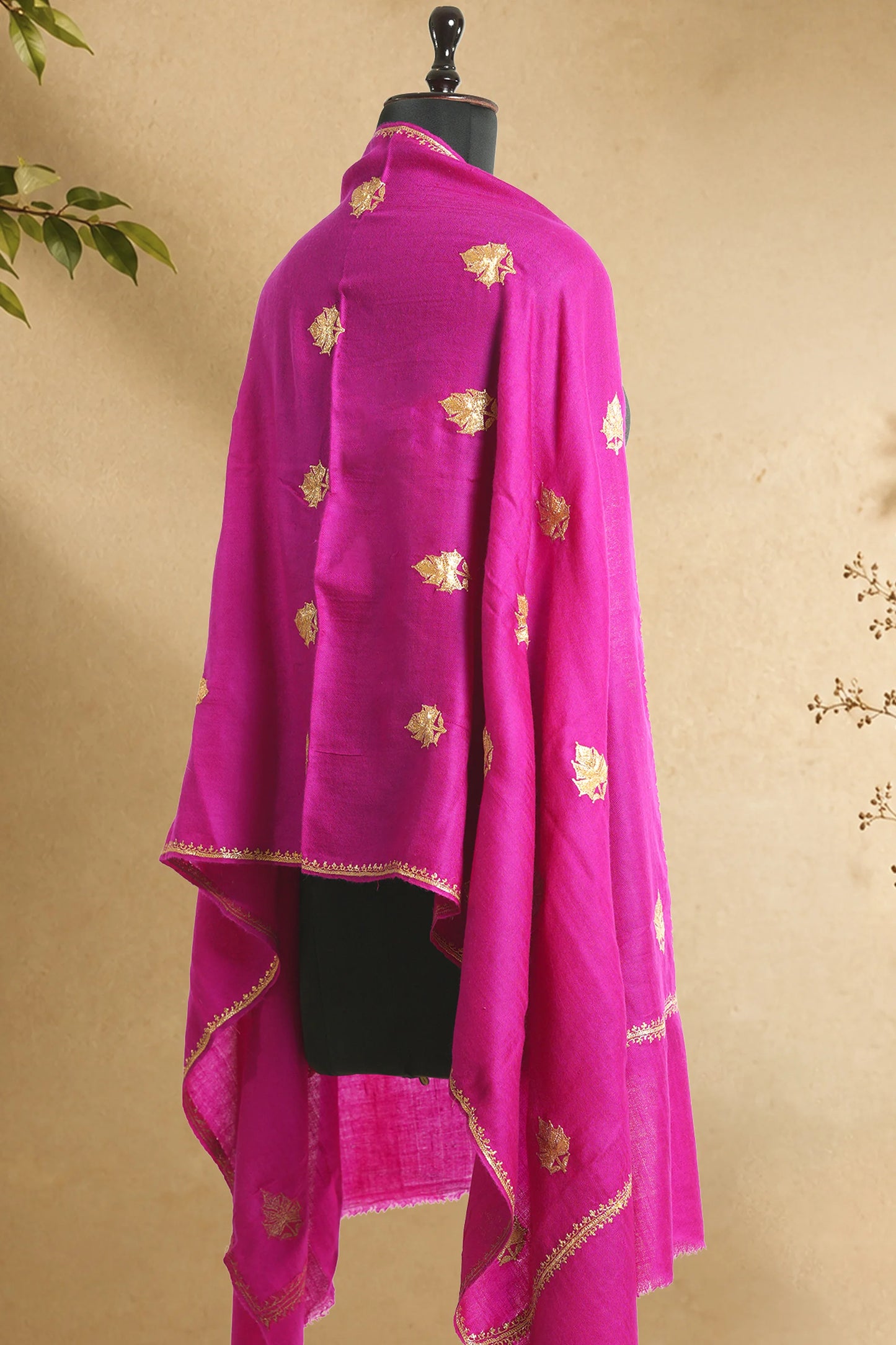 Rani Pink Stole with Tilla Bootis