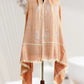 Silver and Rust Double Shaded Stole with Tilla Work