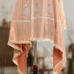 Silver and Rust Double Shaded Stole with Tilla Work