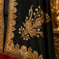 Black Tilla Shawl with Red Border