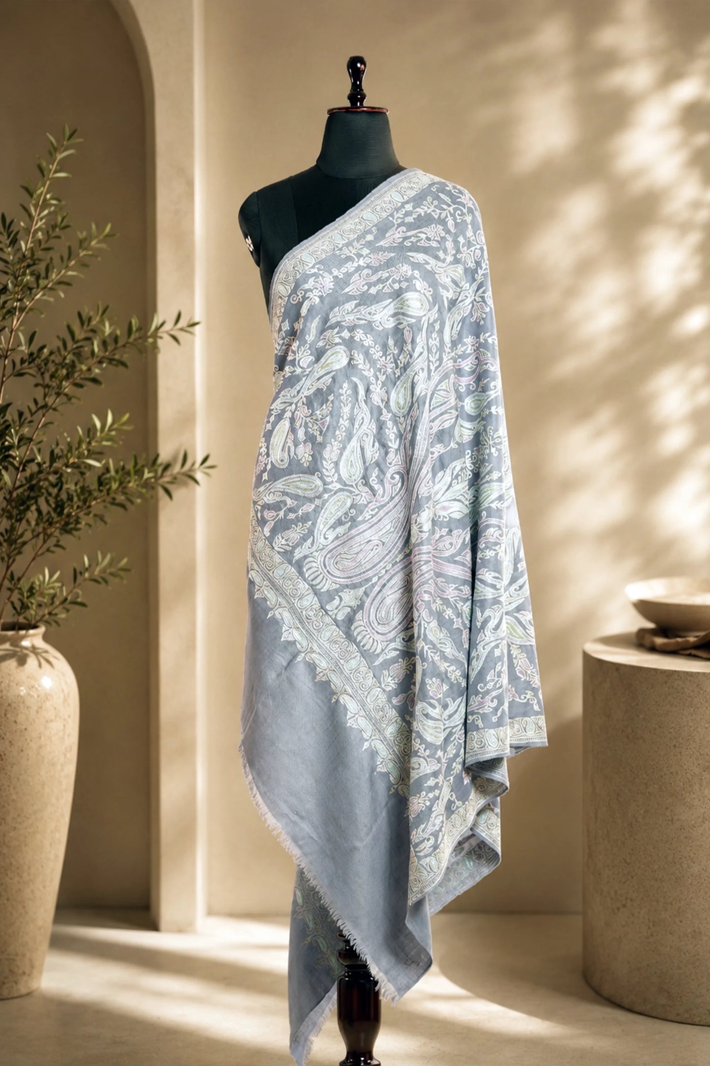 Tilla Embroidery Shawl
